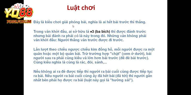 Hướng dẫn luật chơi tiến lên cơ bản cho người mới